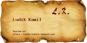 Ludik Kamil névjegykártya